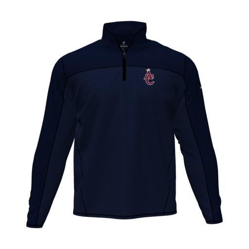 [CUS-DFW-QTRZ-PER-LSL-NVY-AS-LOGO1] Quarter Zip Pullover (Adult S, Navy, Logo 1)