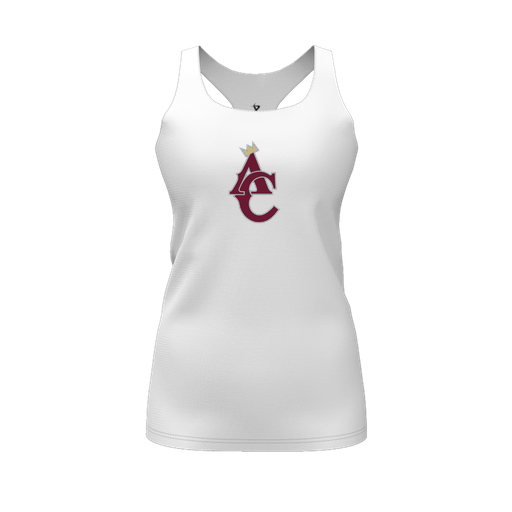 [FT0TRBWH-FYS-LOGO1] Decker Racerback Tank Top (Female Youth S, White, Logo 1)