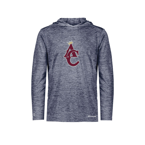 [FOLHCGNV-AS-LOGO1] Decker Men's Charge Hoodie (Adult S, Navy, Logo 1)